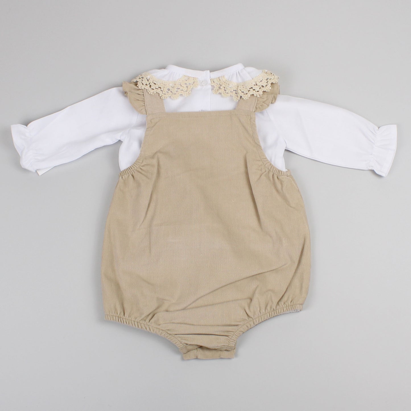 baby girls beige corduroy set