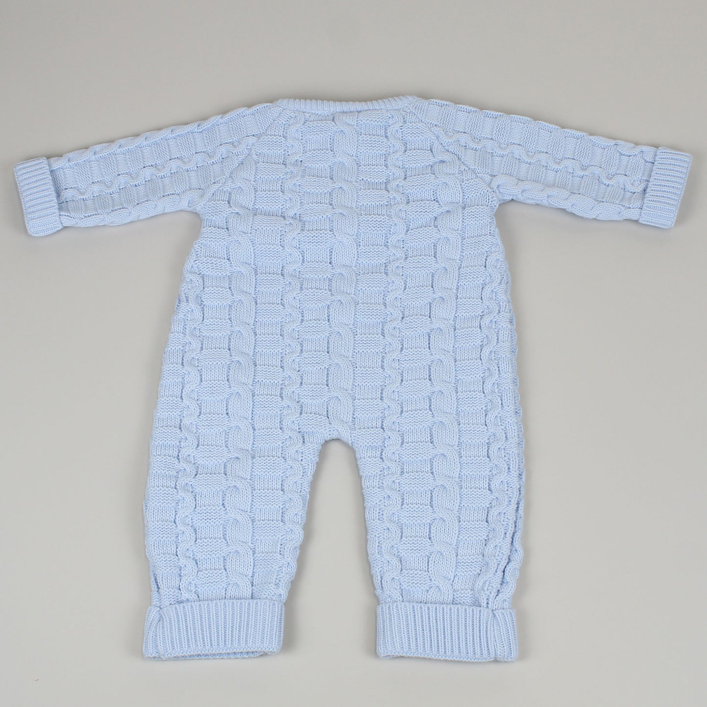 baby boys blue knitted all in one