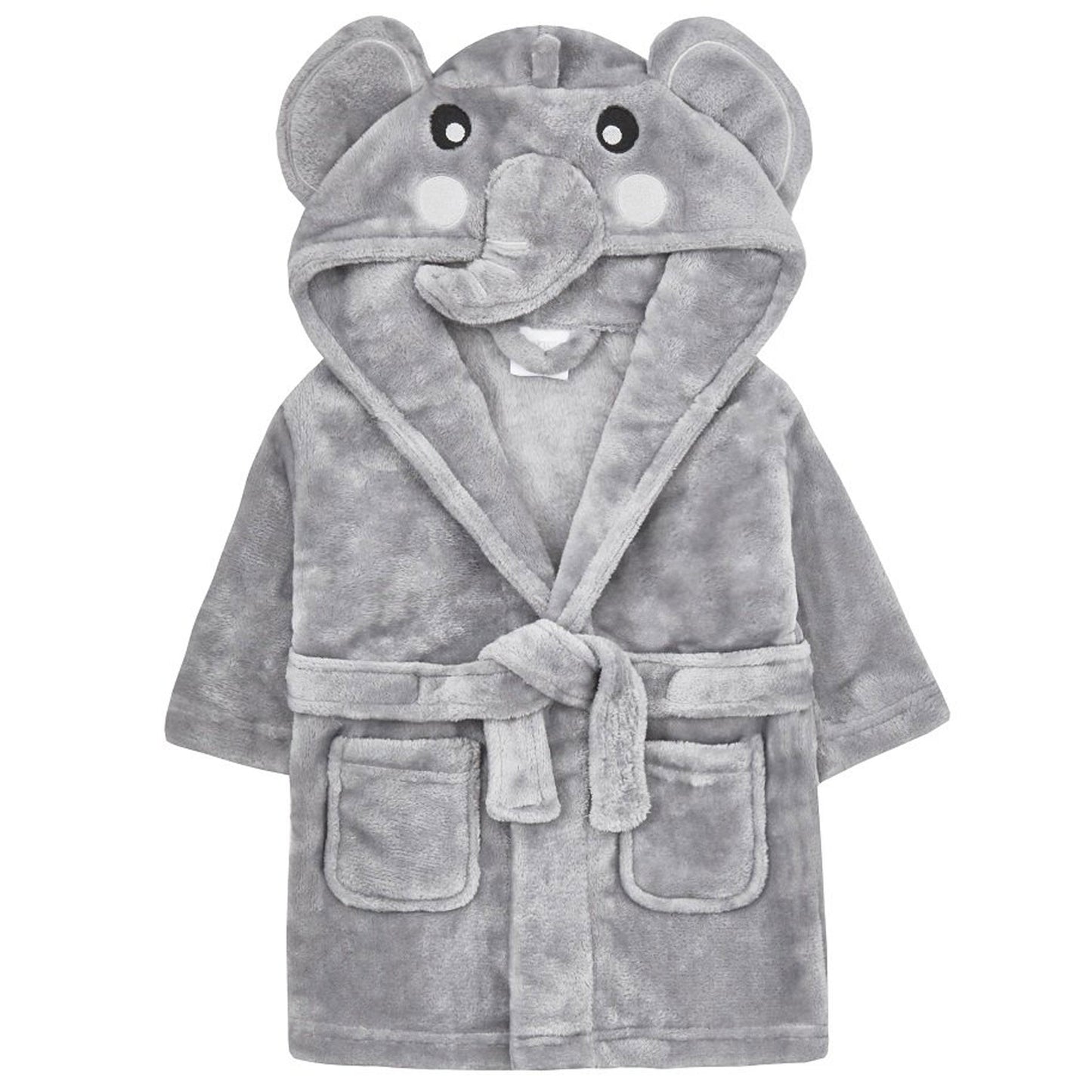 Baby Elephant Dressing Gown - Grey