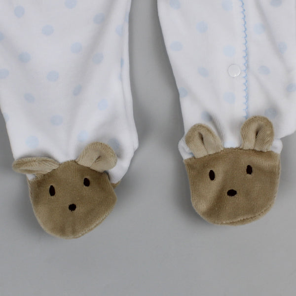 baby boys bear feet onesie 
