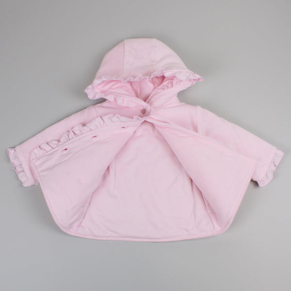baby girls padded winter coat in pink