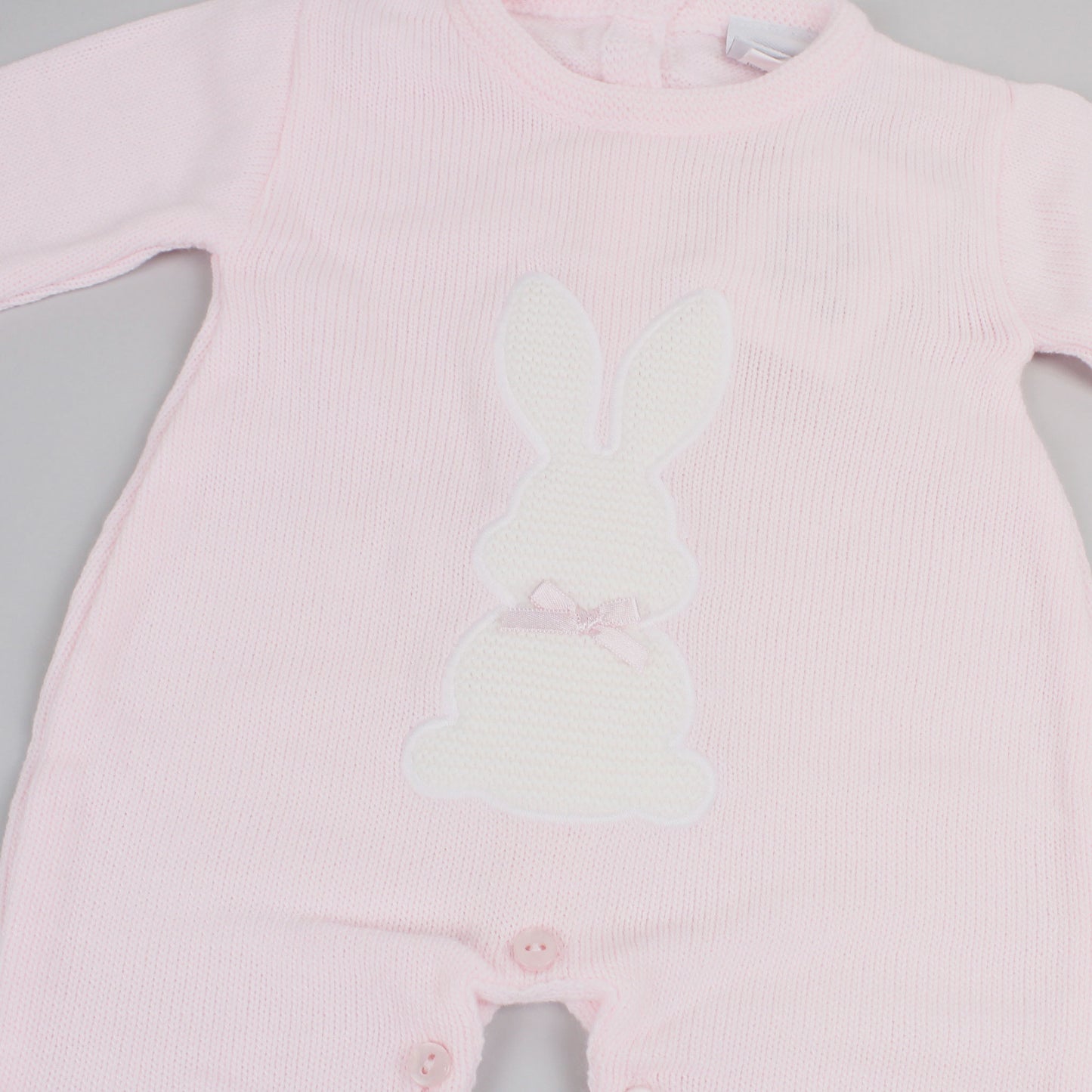 Baby Girl All In One with Bunny - Knitted Outfit