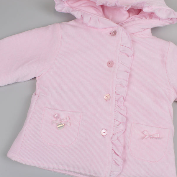 baby girls traditional pink coat
