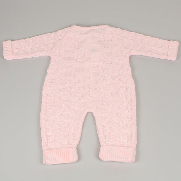 baby girls onesie no feet knitted pink