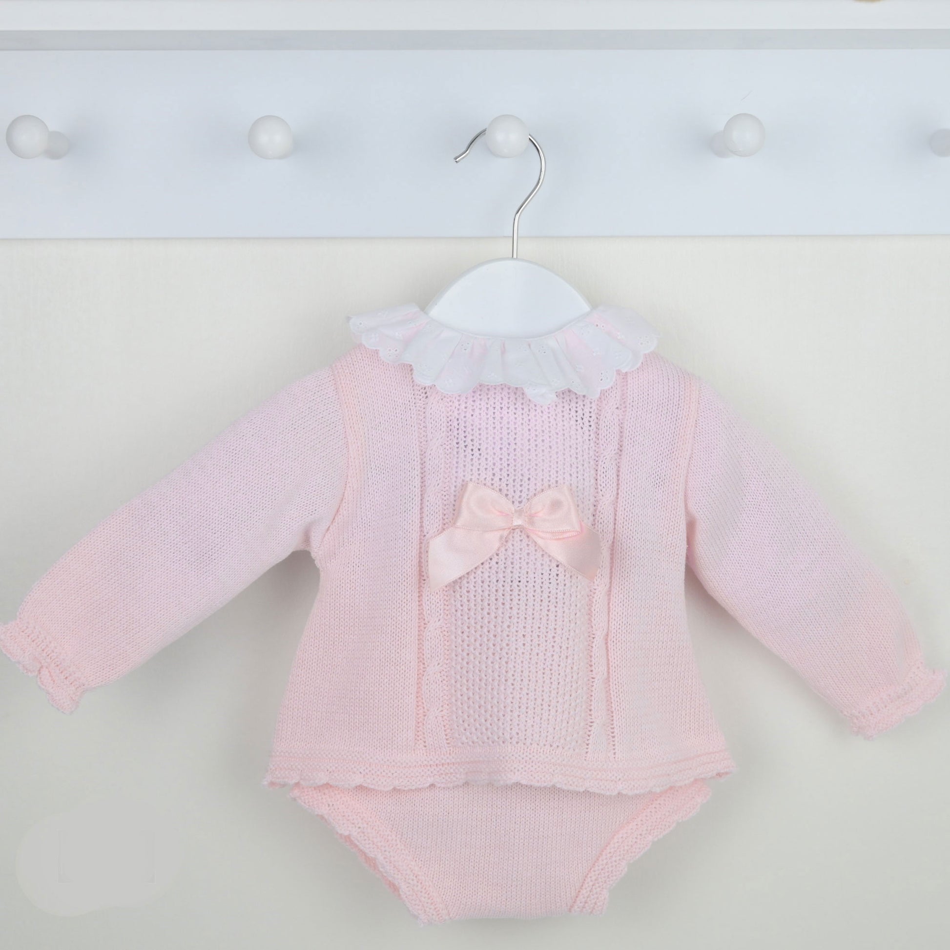 baby girls pink pex knkitted outfit