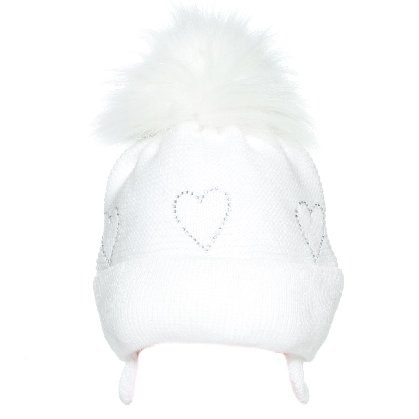 girls white pom pom hat baby little sweethear little nosh