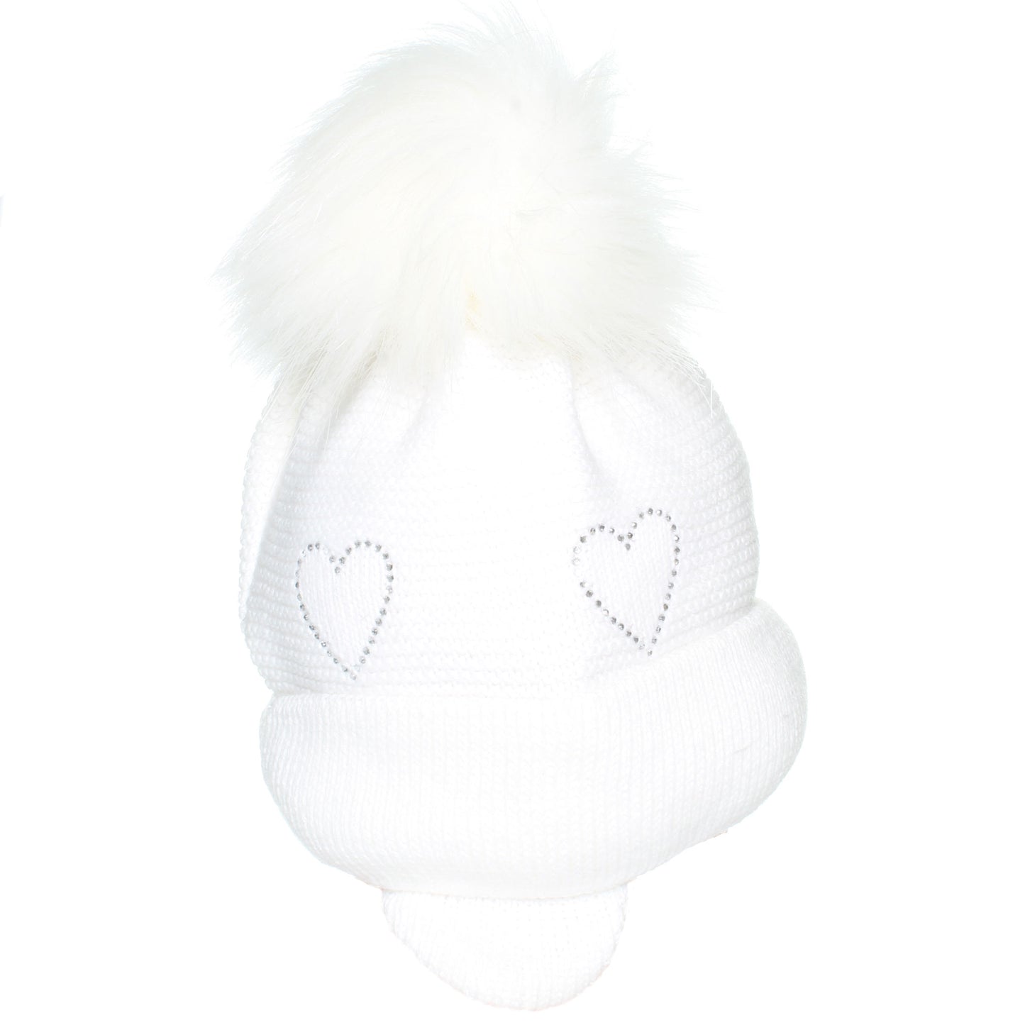 girls white pom pom hat baby little sweethear little nosh