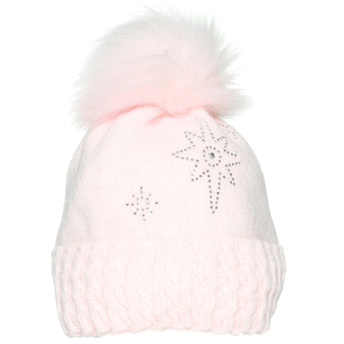 girls pink pom pom hat