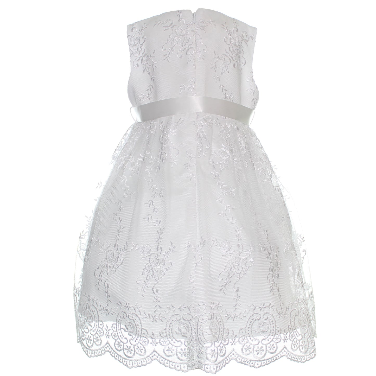 Baby Girls White Christening Dress - Occasion Wear