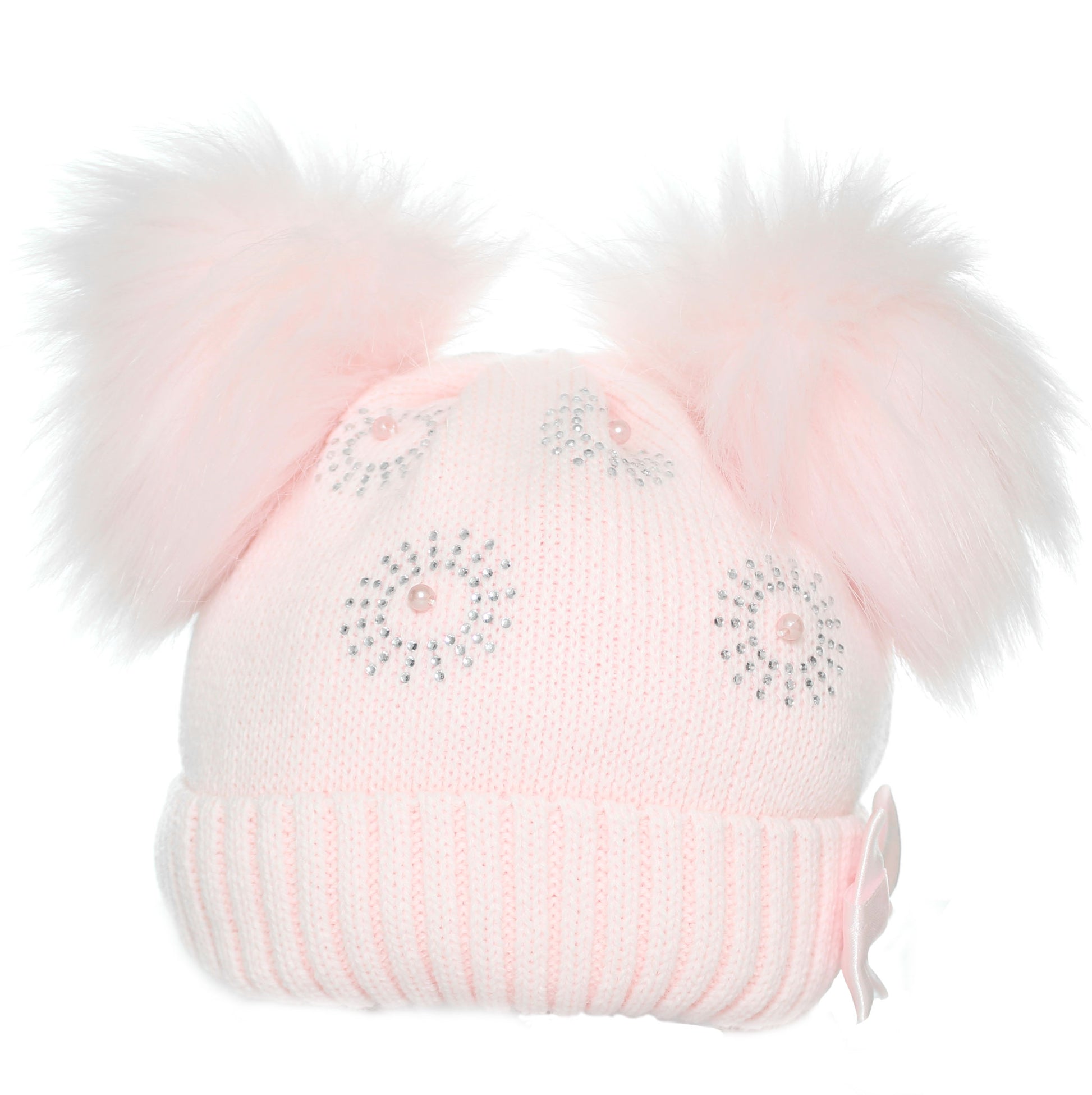 girls pink pom pom hat little nosh razzle dazzle