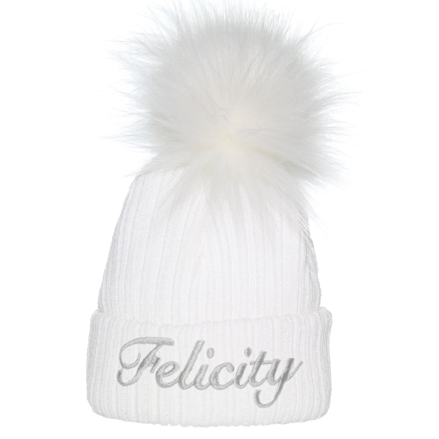 personalised baby white hat
