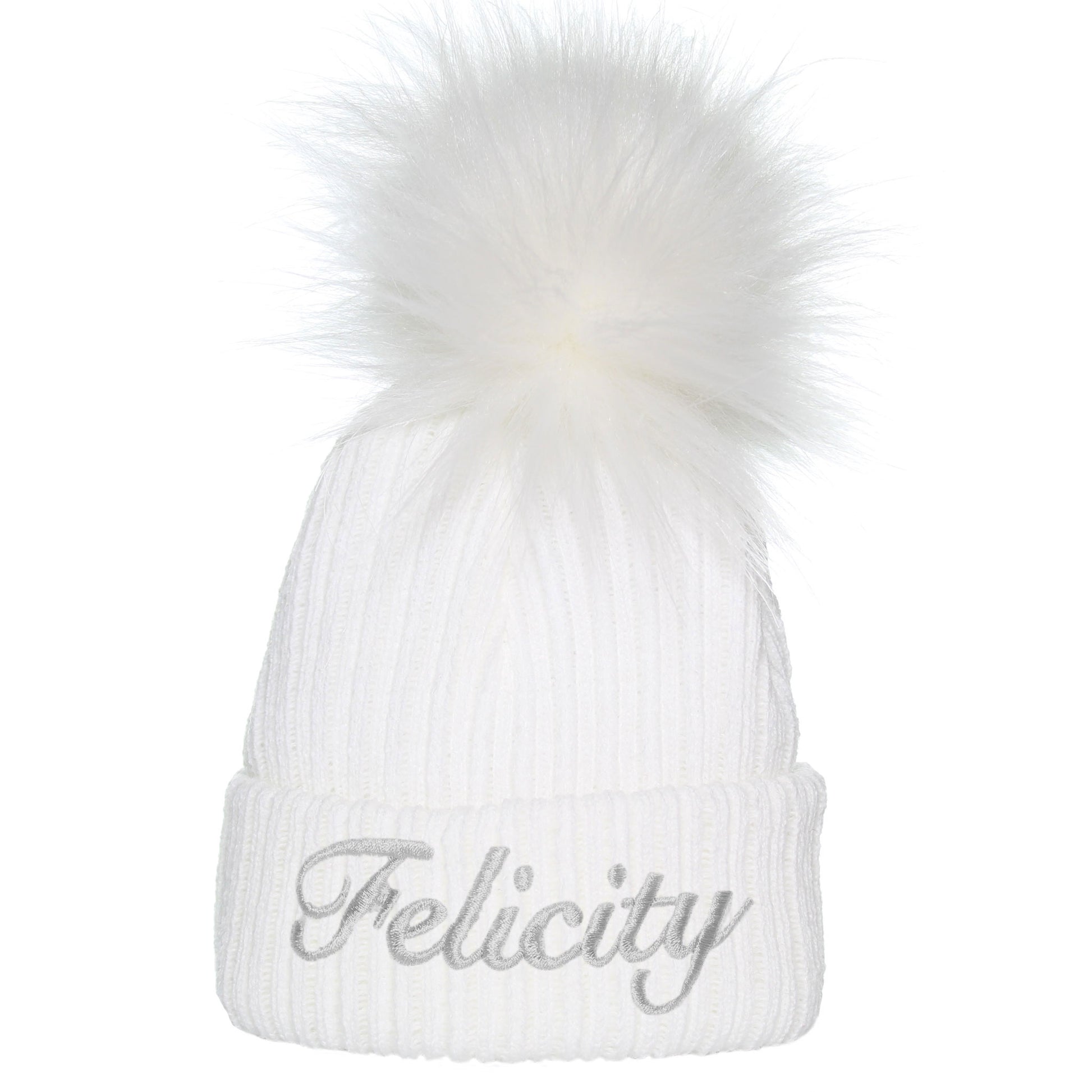 personalised baby white hat