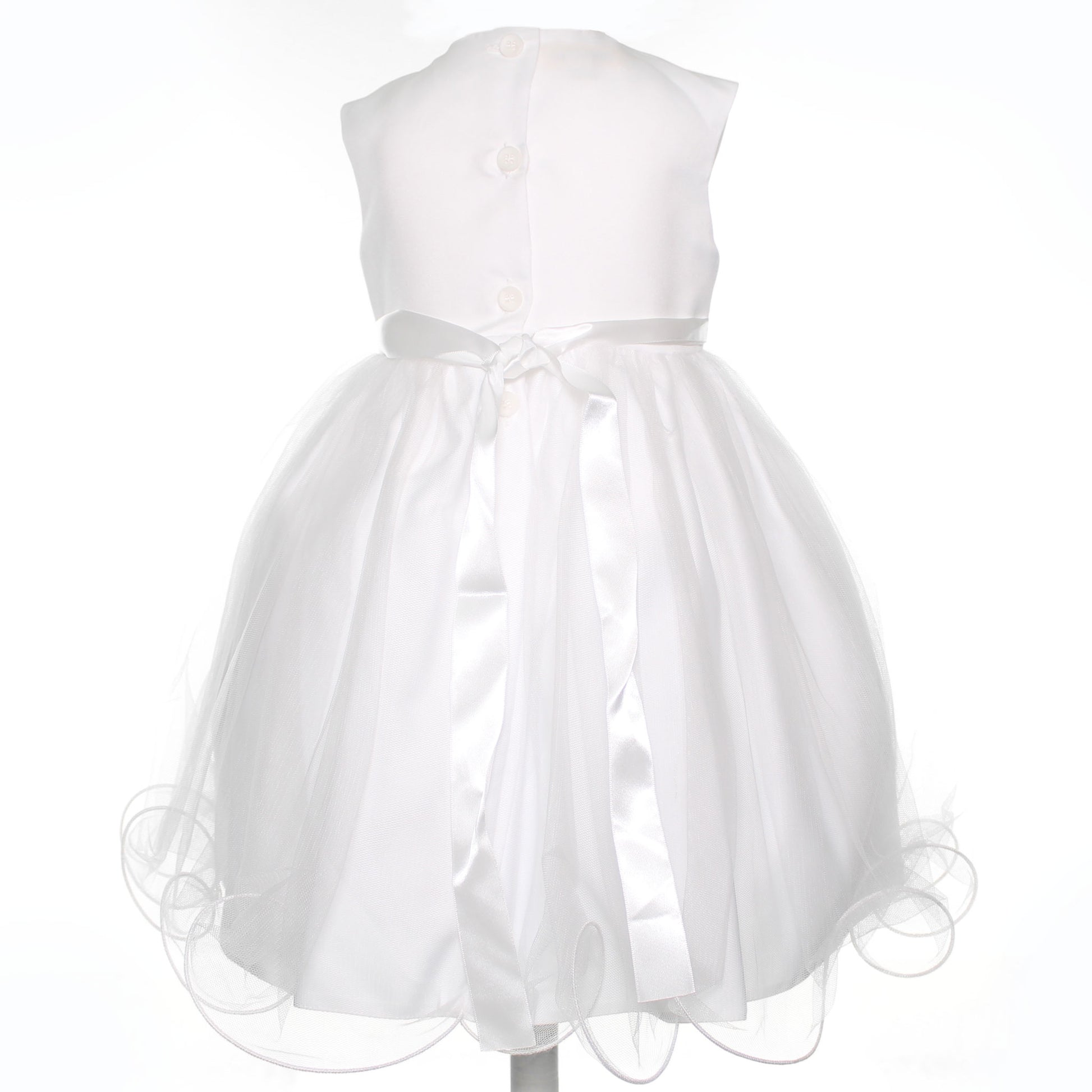 baby girls white christening dress