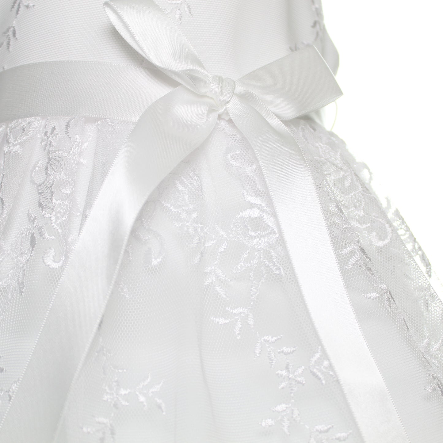 Baby Girls White Christening Dress - Occasion Wear