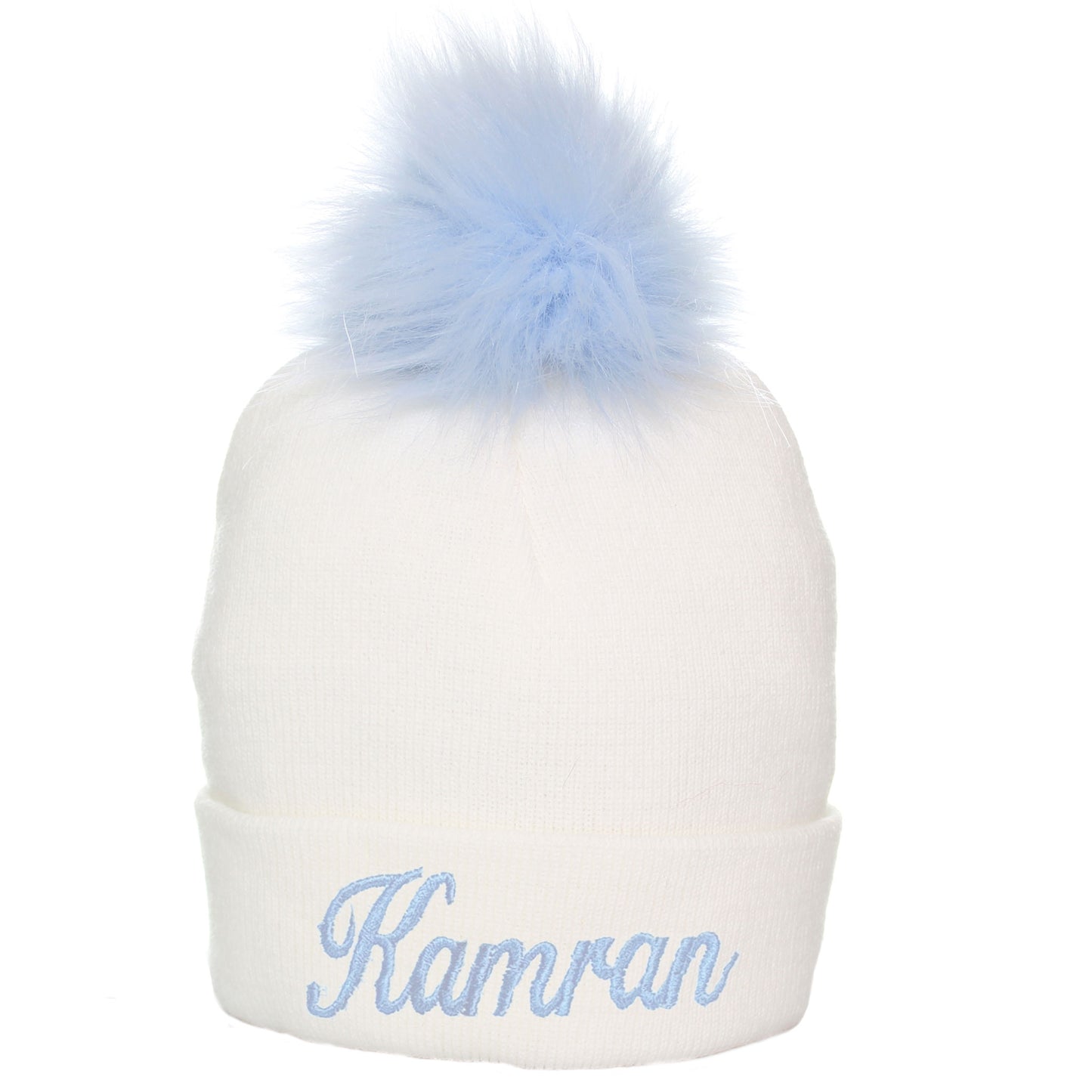 prsonalised pom hat toddler boy