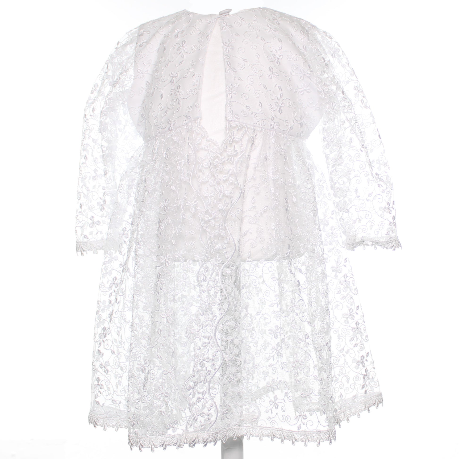 baby girls white christening dress