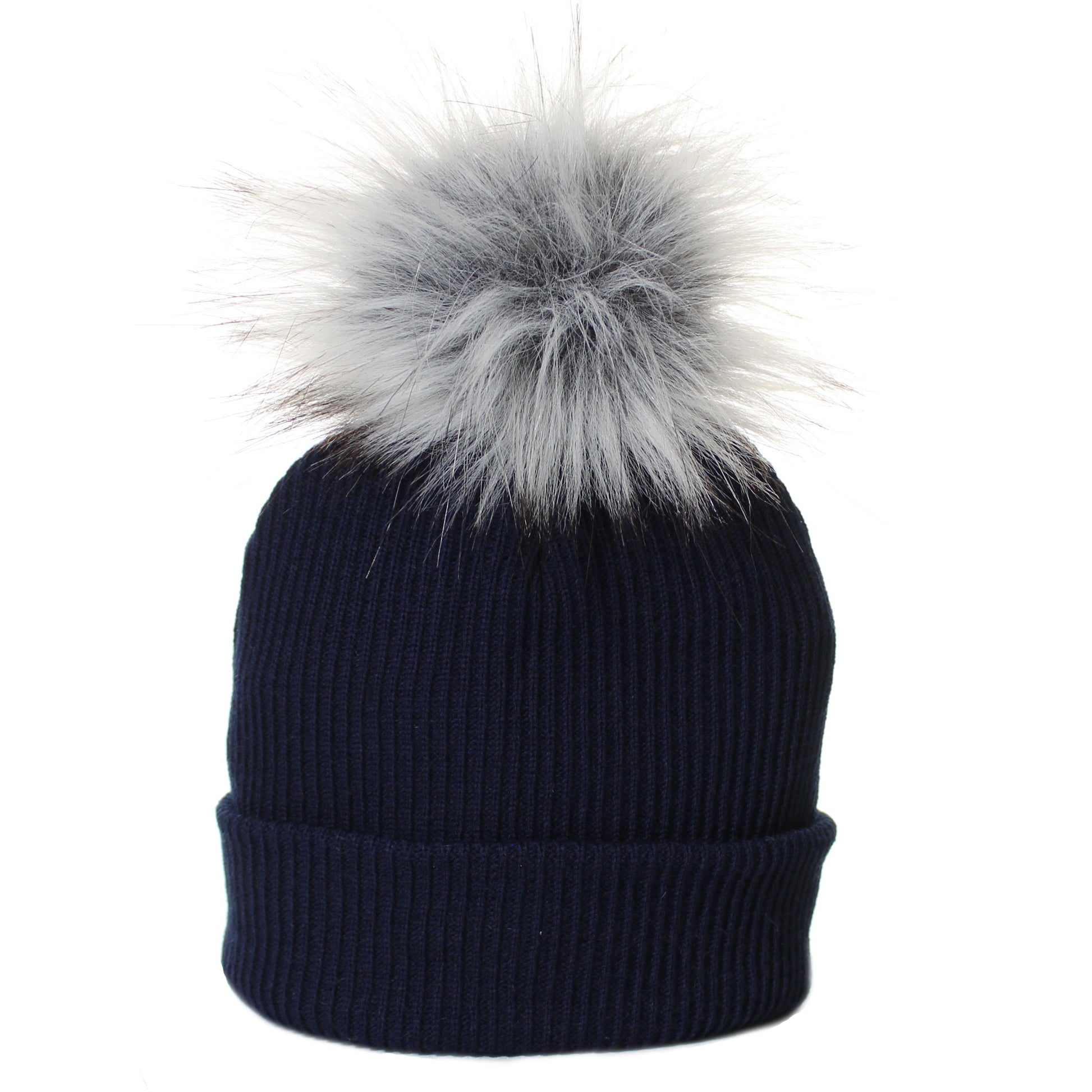 navy unisex toddler knitted hat