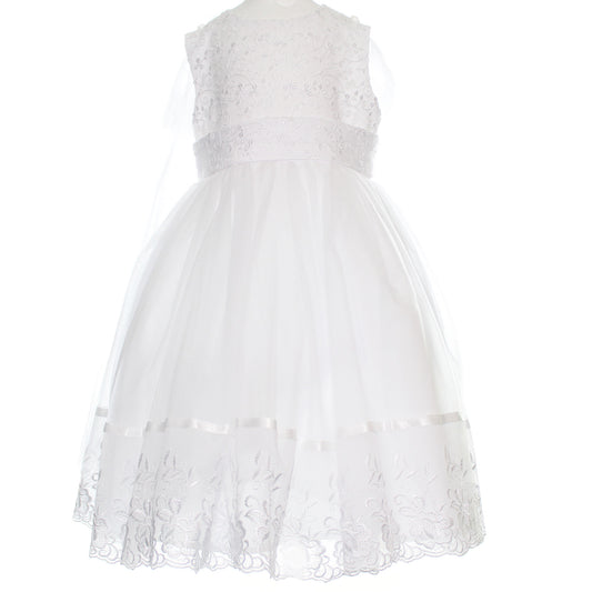 baby girls christening dress with cape
