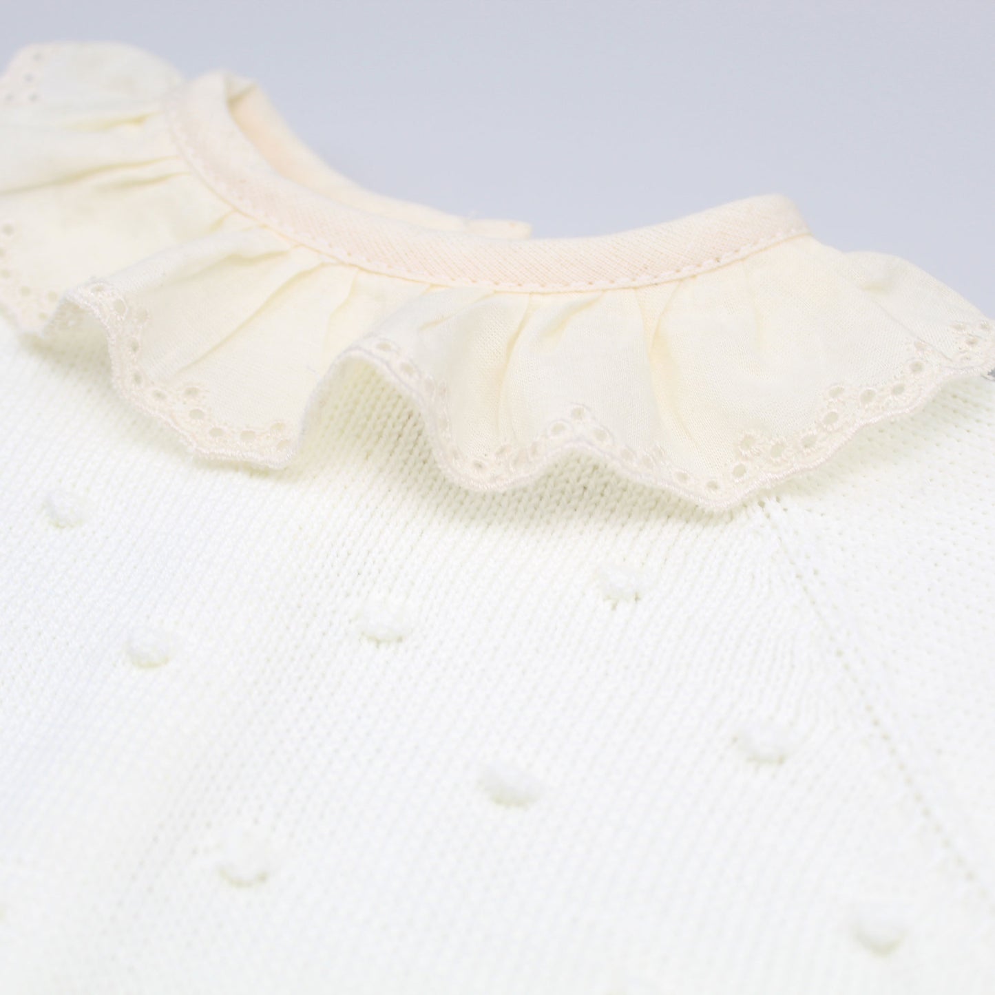 baby knitted girls cream outfit