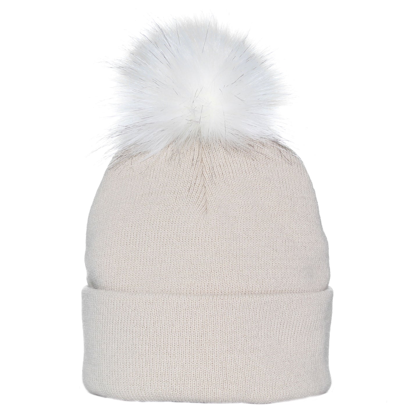 baby beige pom hat neutral