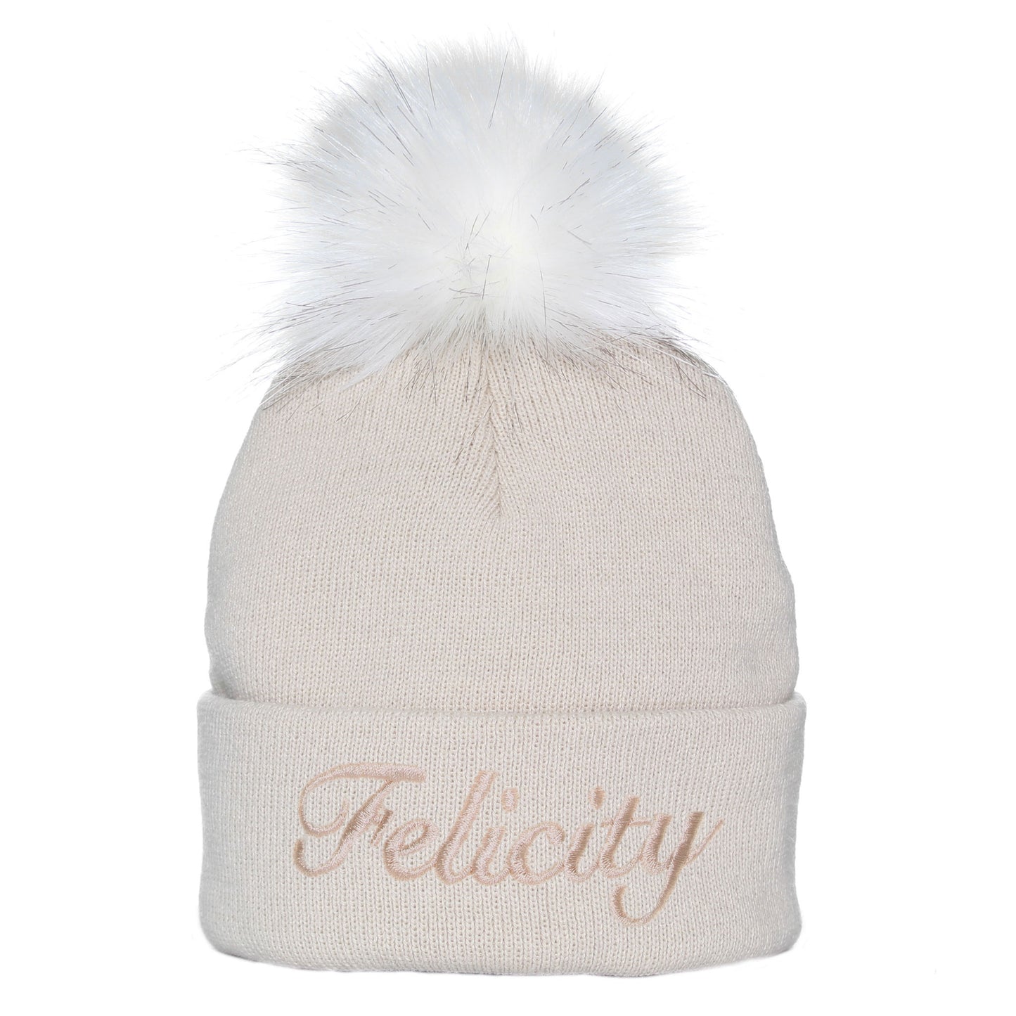 baby unisex personalized beige hat