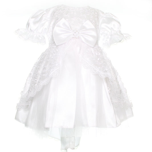 baby girl white christening dress