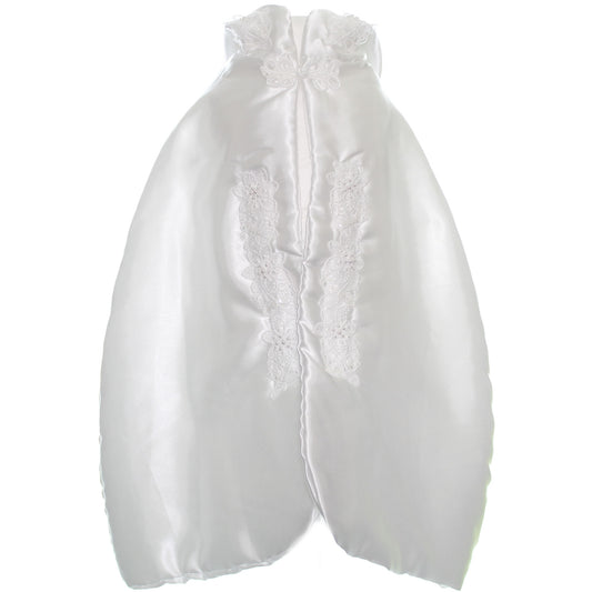 Christening Cape -Baby Girl Baptism Cape with Hood