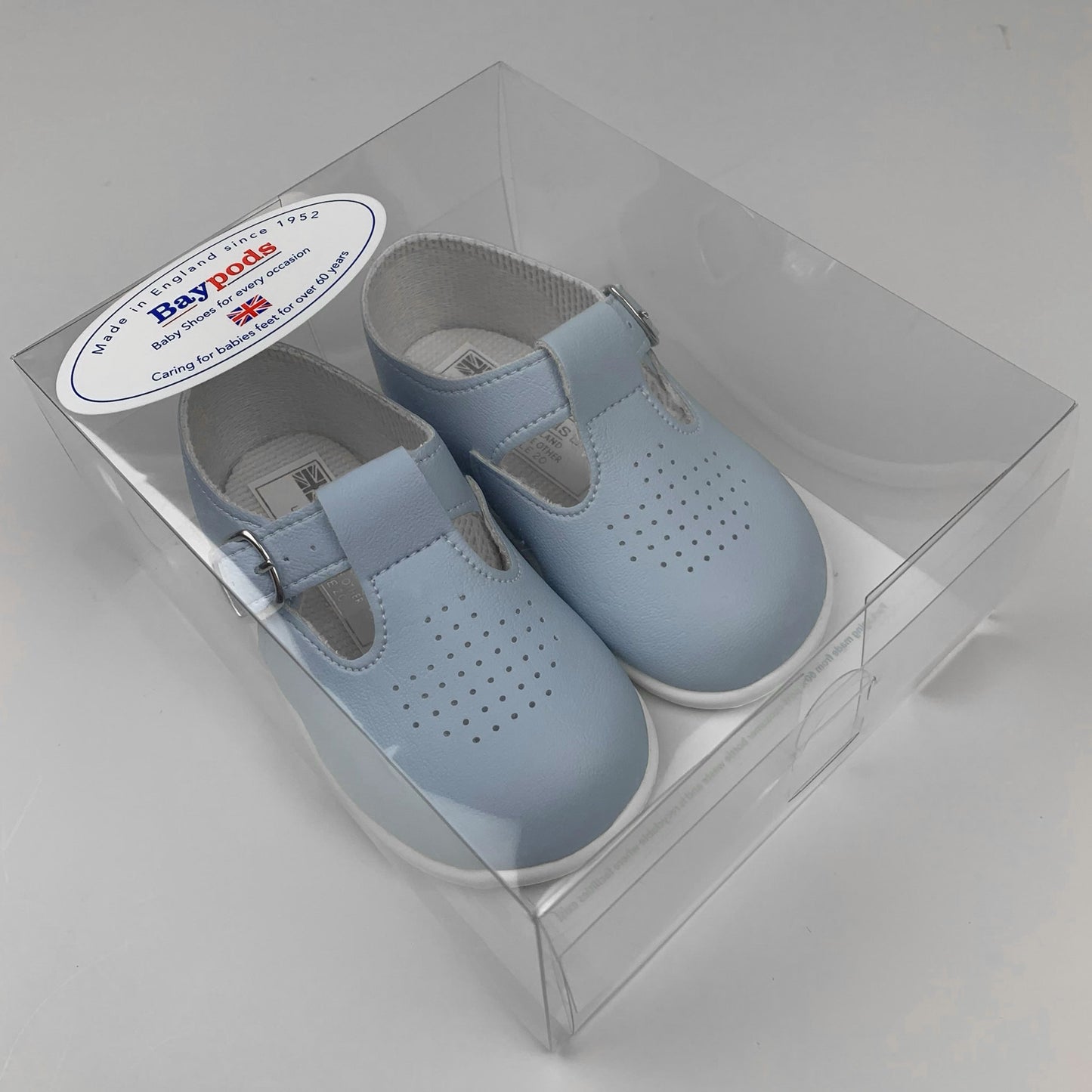 blue baby boys hard sole shoes