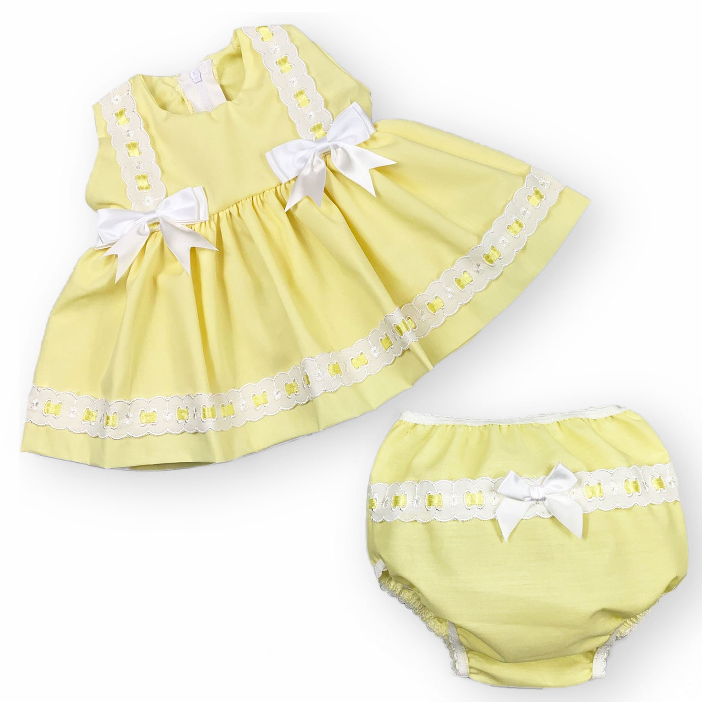 baby girls easter lemon dress and pants