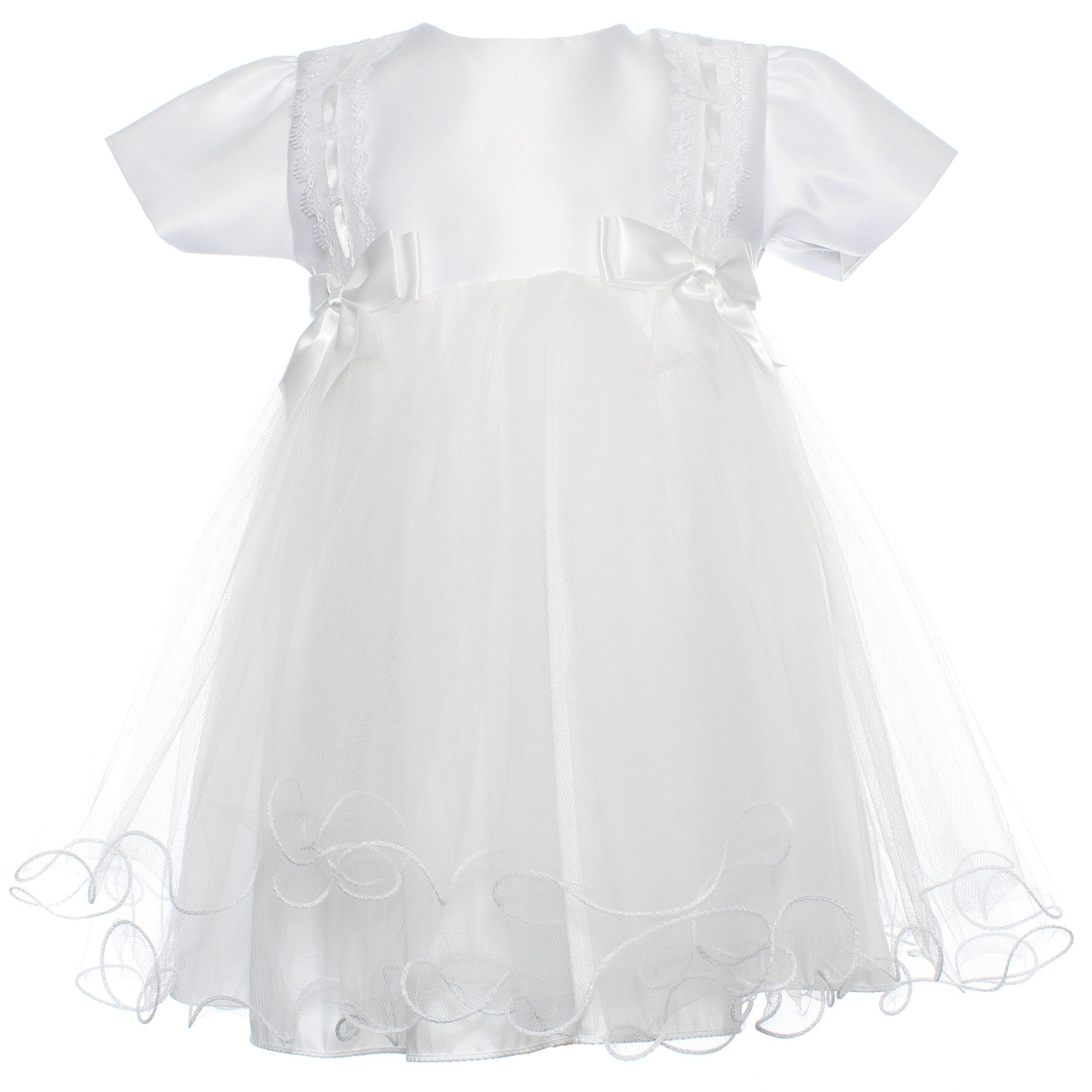 baby girls white chrstening baptism dress