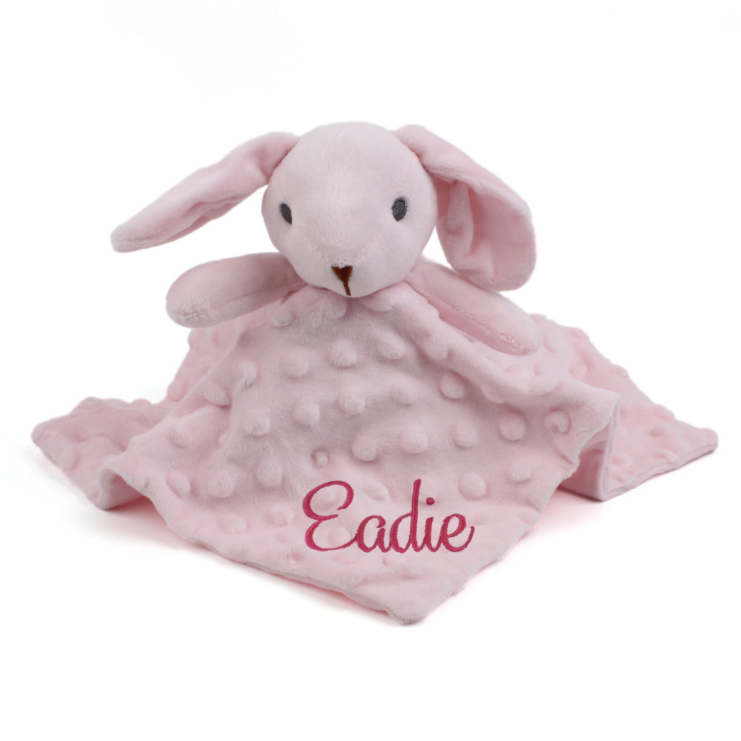 personalised pink baby girl comforter rabbit