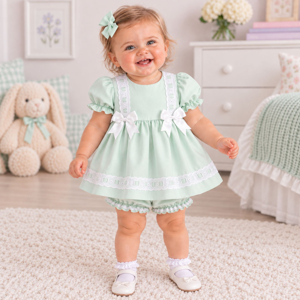 baby green dress