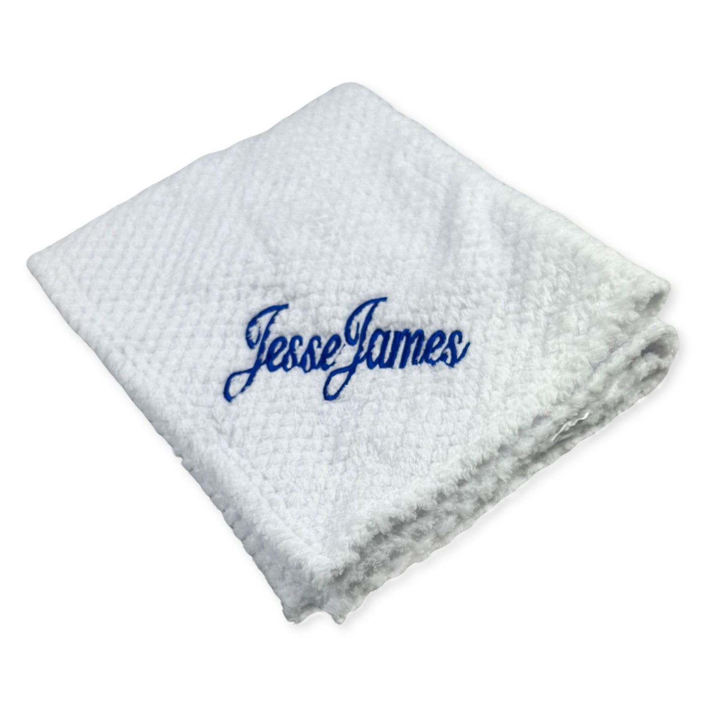 prsonalised bby blanket white