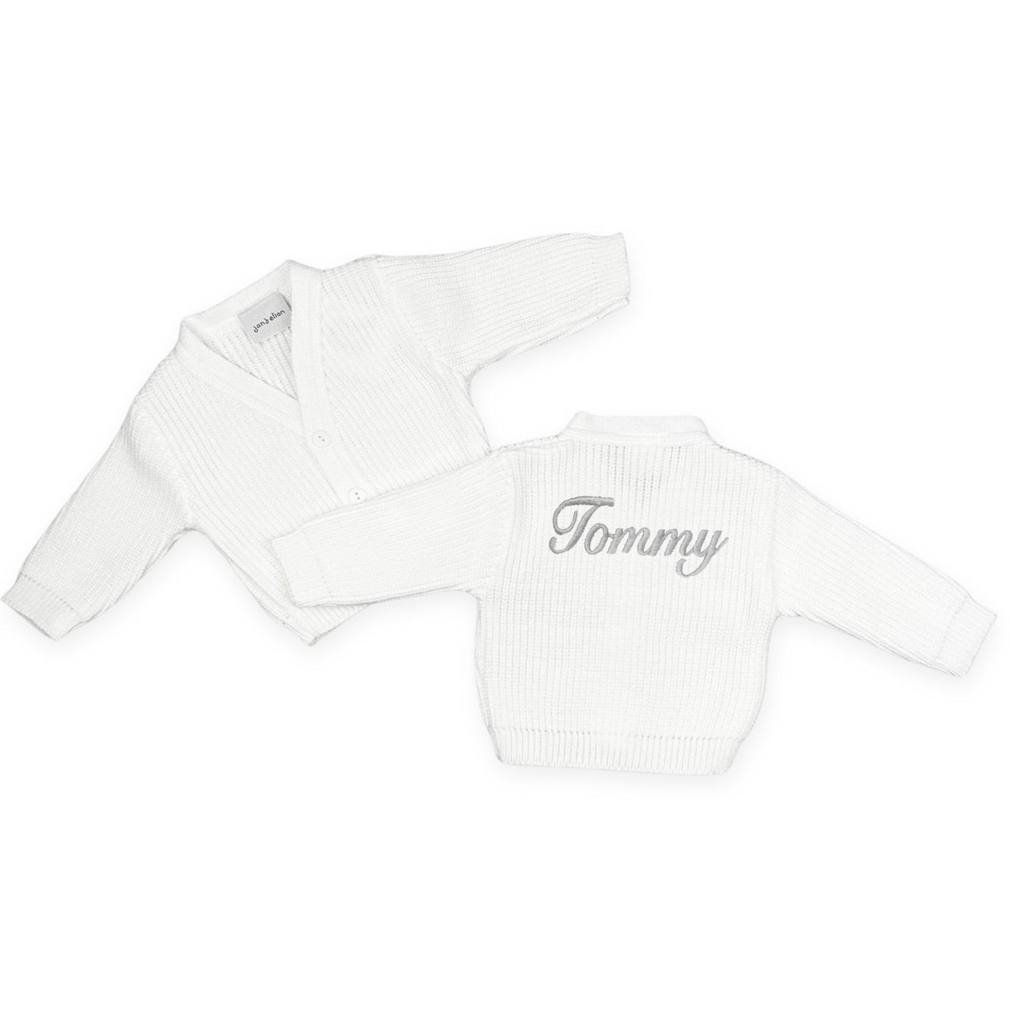 baby unisex personalised dandelion cardigan