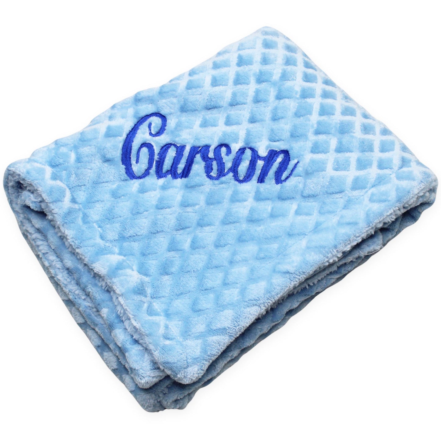 baby boys blue personalised blanket