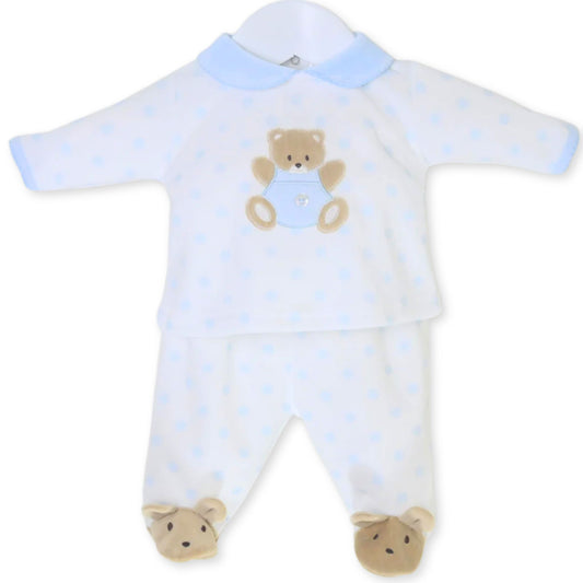 baby boys newborn bear outfit with feet