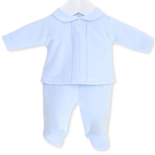 Baby boys two piece blue outfit
