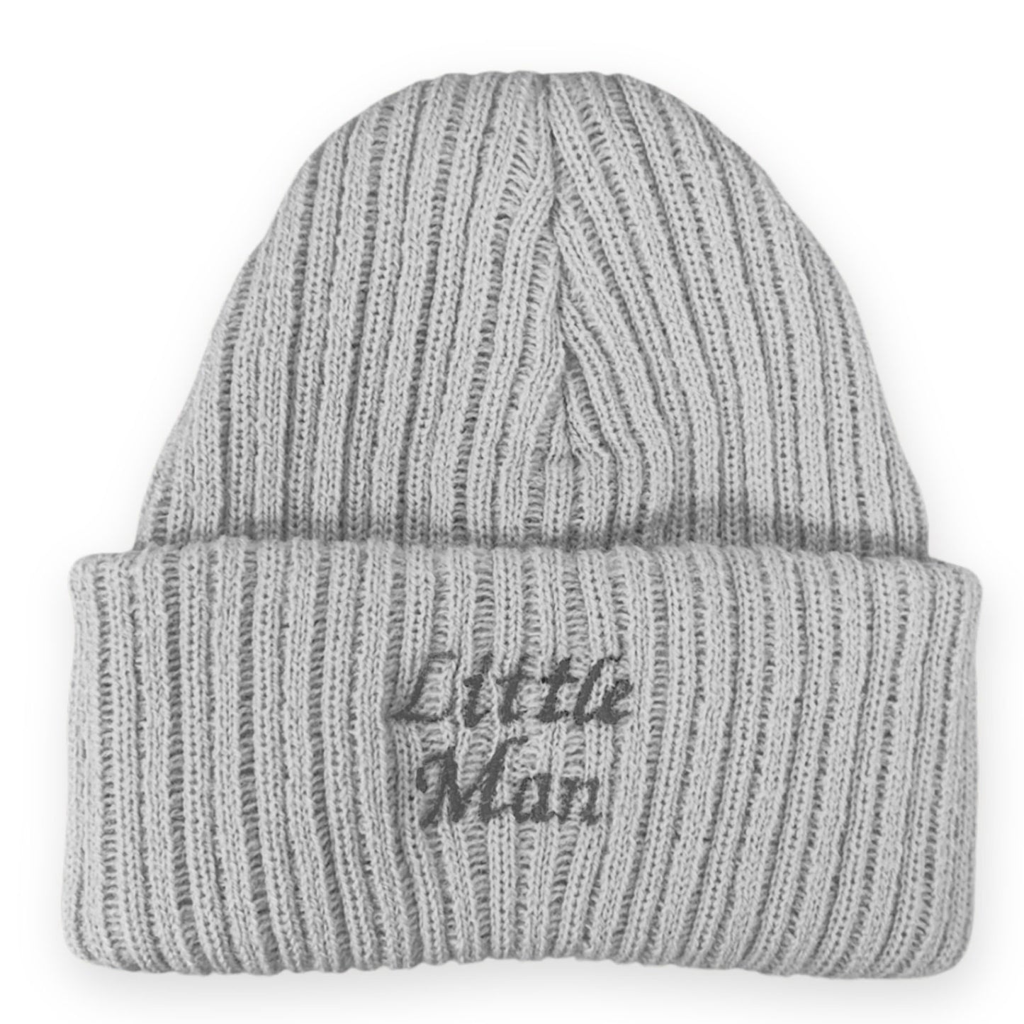 Newborn Beanie Hat with Little Man Embroidery