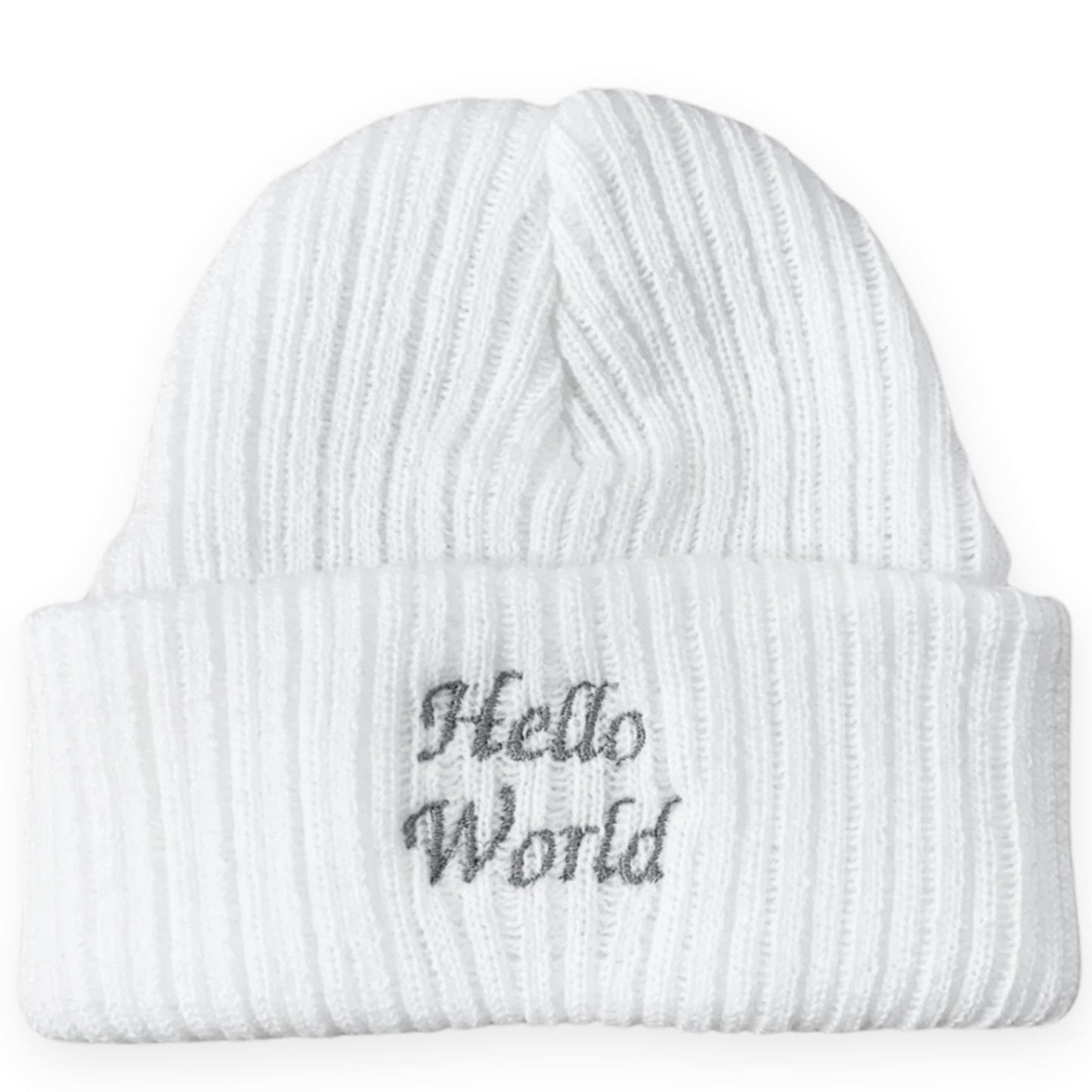 newborn baby knitted hat cap with hello world embroidery gift baby shower