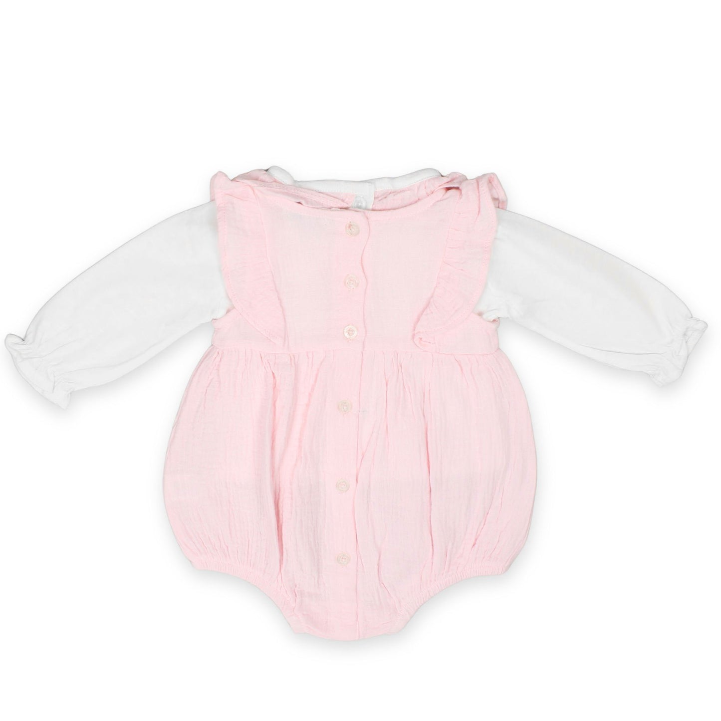 baby girls pink summer romper muslin