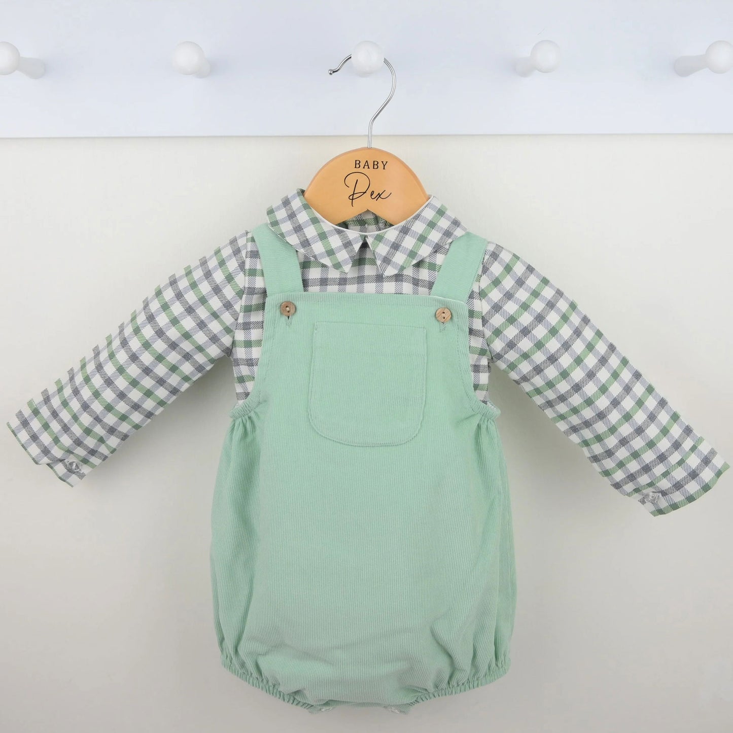 pex jasper green romper and shirt