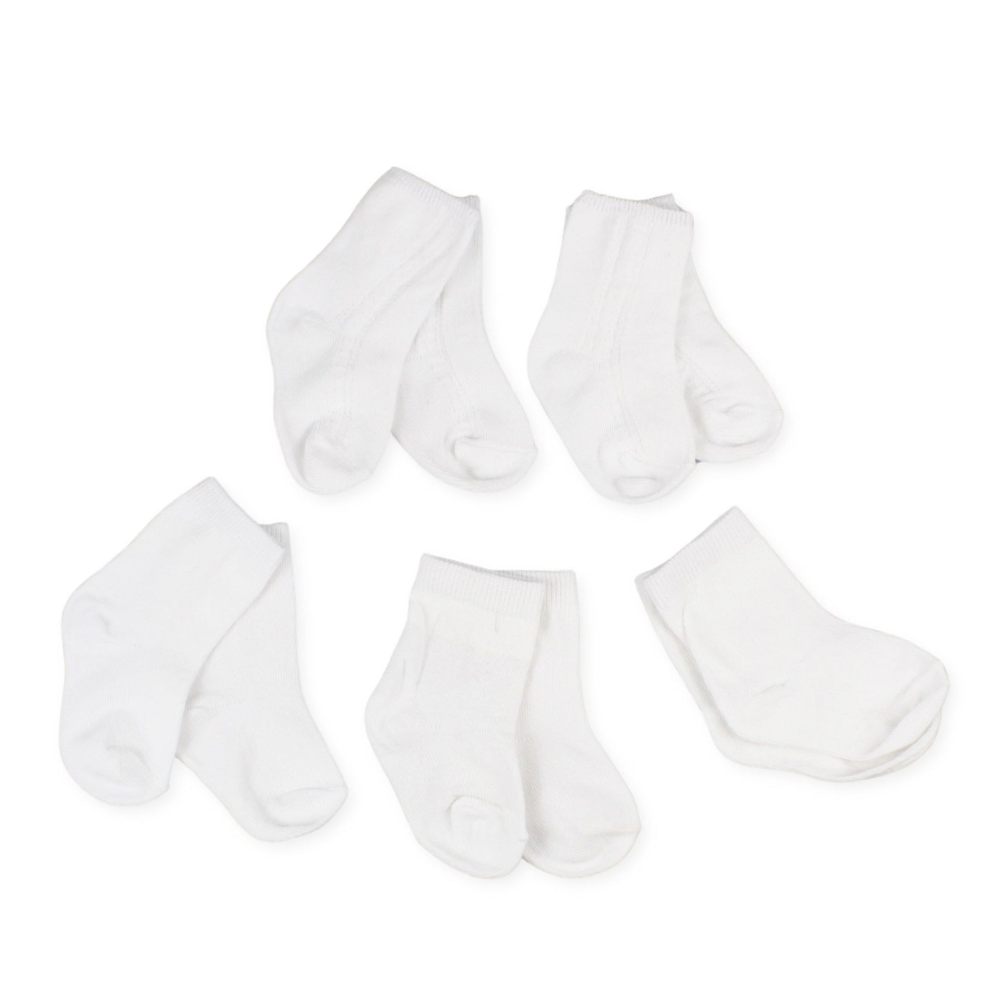 baby socks 5 pack white pex