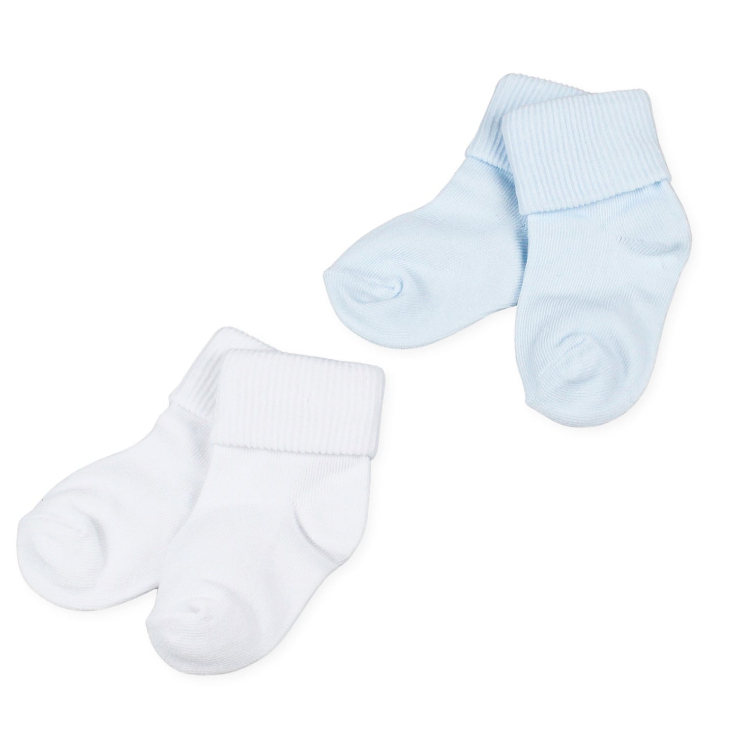 baby boys white and blue socks by pex