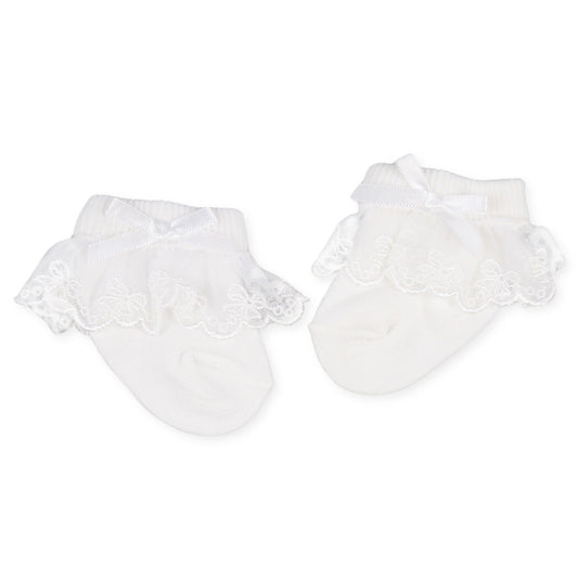 baby girl fancy white lace socks pex cherry