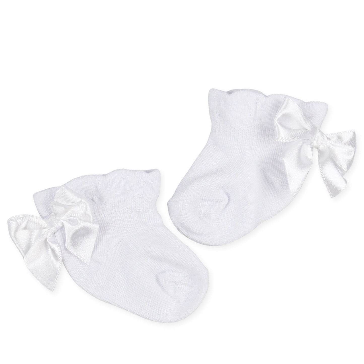 baby girl white ankle socks with bow pex