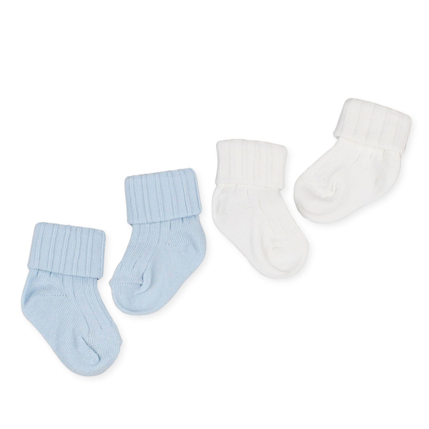 two pack blue and white baby socks