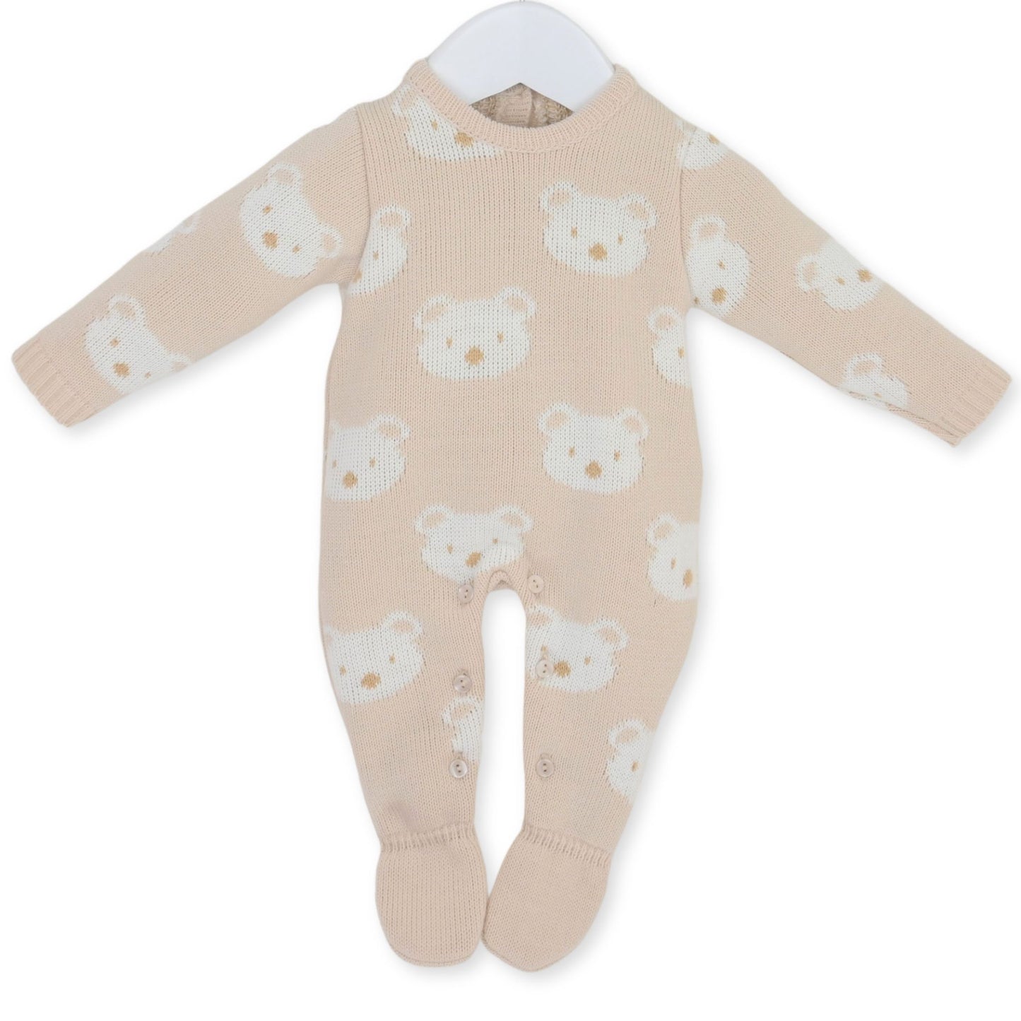 beige pex bear outfit all in one with bears