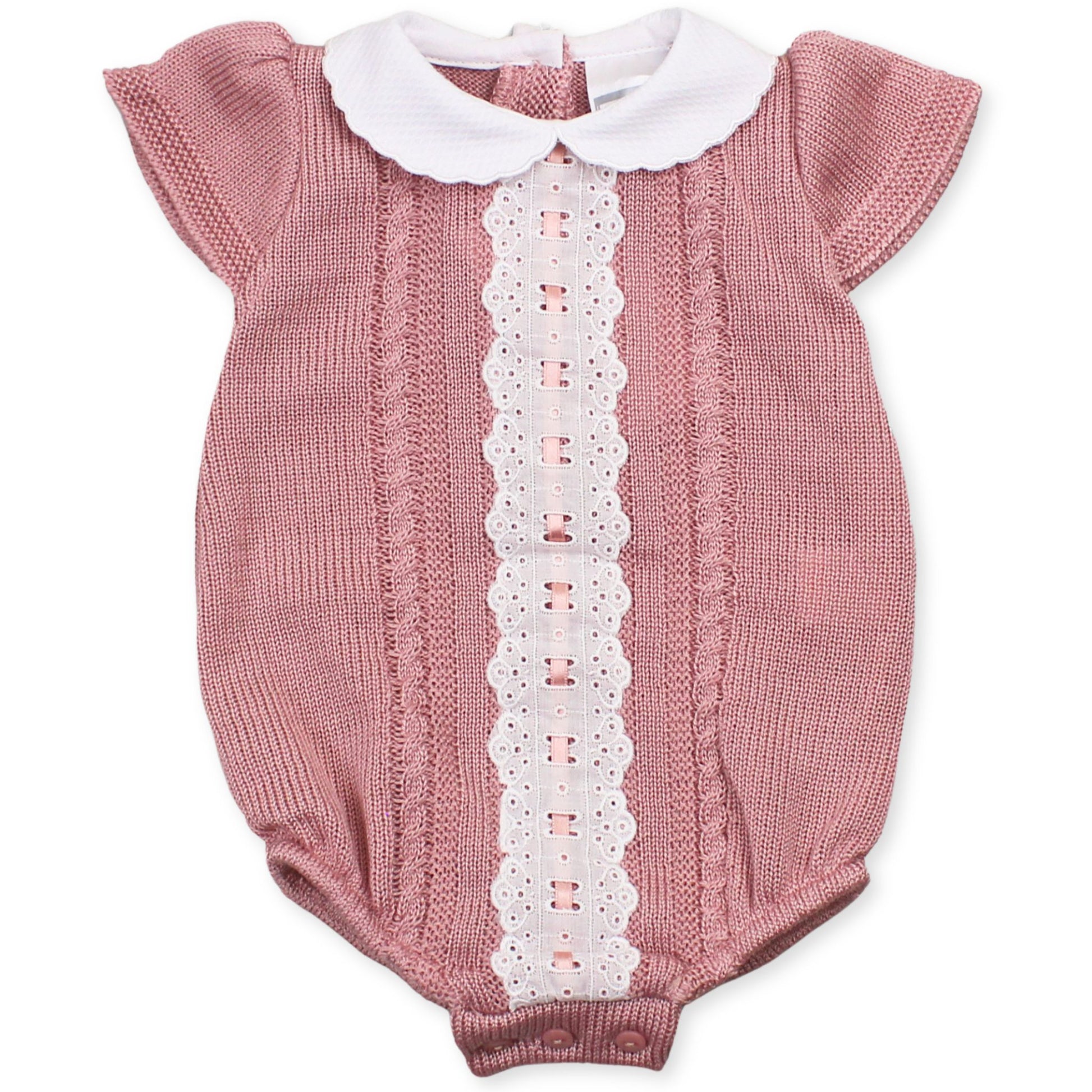 duksy pink baby romper dusty pink