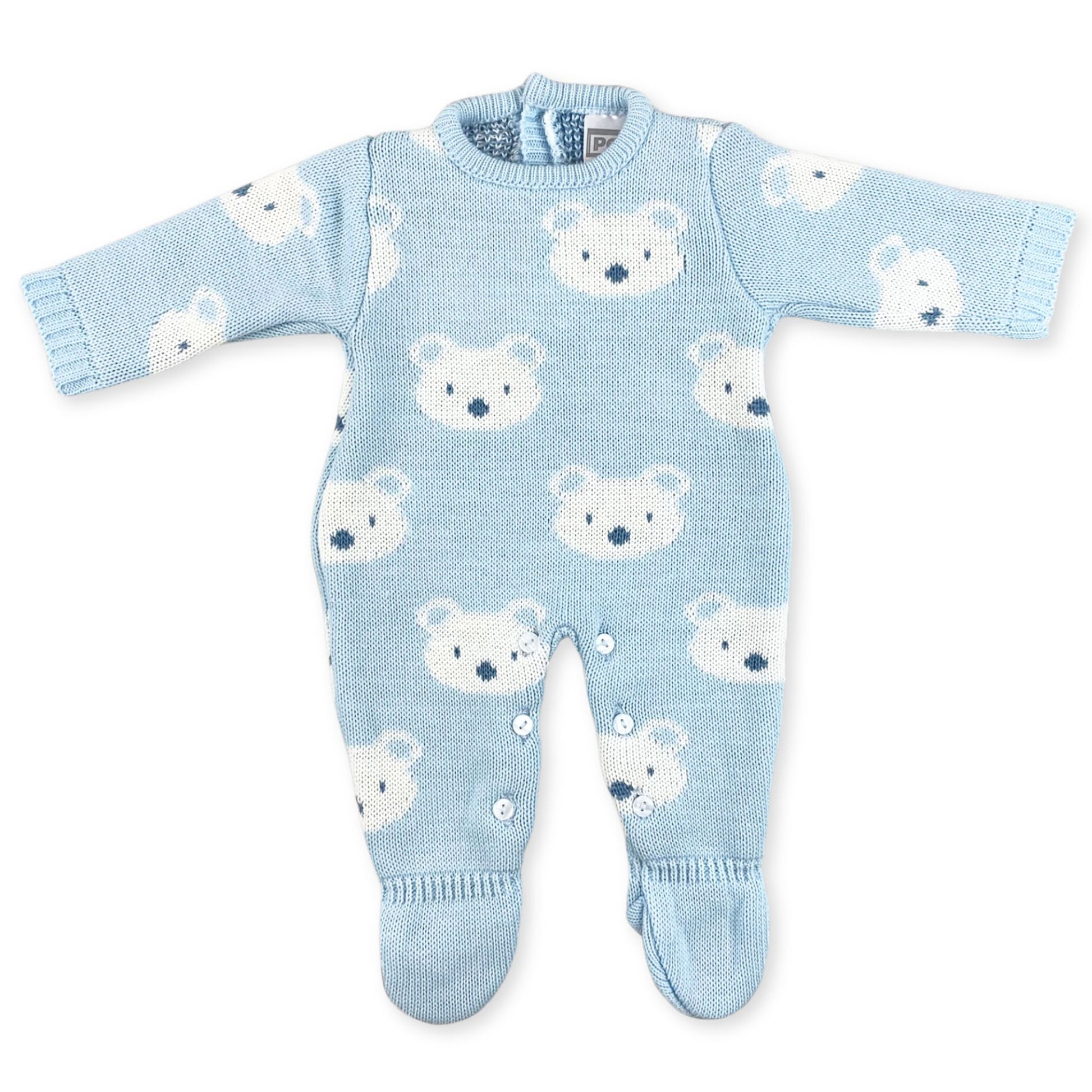 baby boys all in one knitted with cute bears by pex