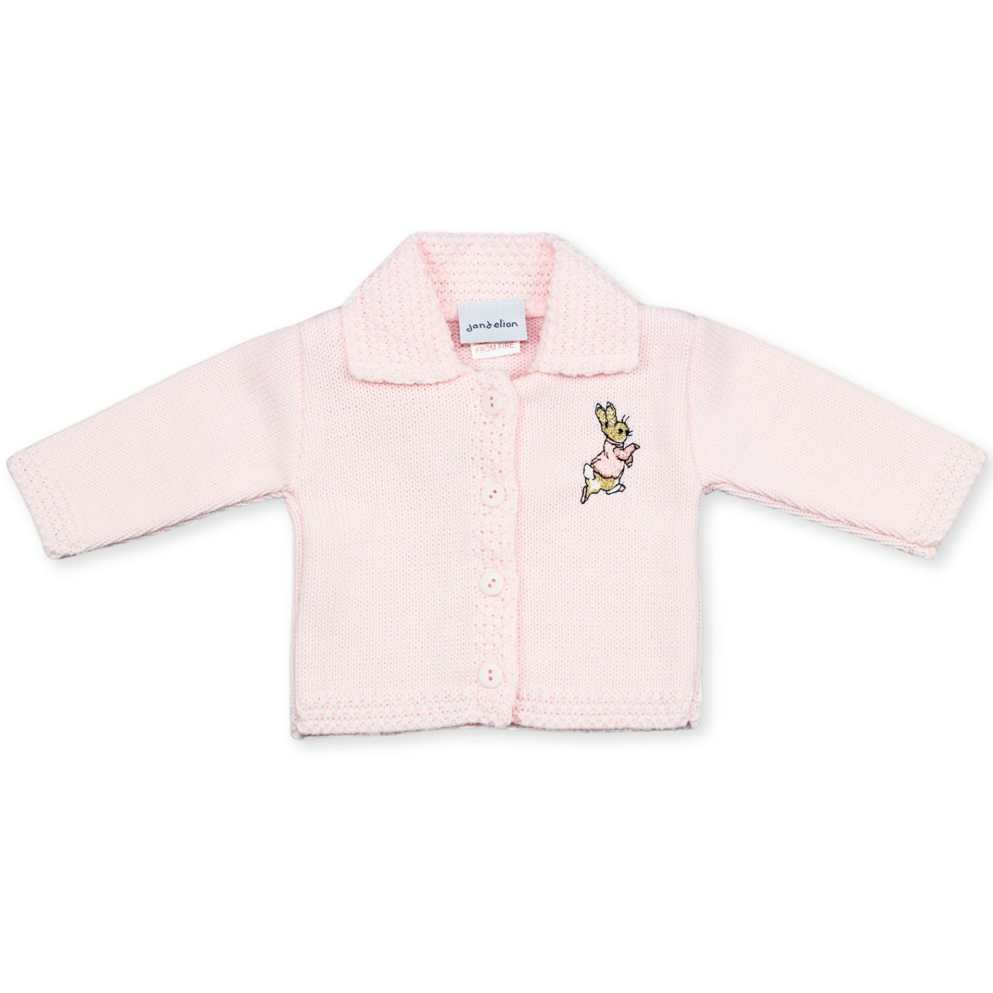 rabbit knitted dandelion pink cardigan